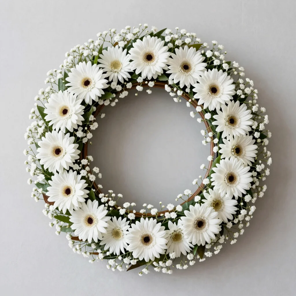Coroa de Flores Serenidade Alva
